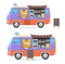 Hot corn food truck isolated vector catering van