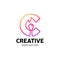 Hot creative letter C logo with burn match. Smart and idea logot