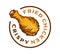 Hot Crispy Fried Chicken label Vector illustration