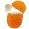 hot croquette close up isolated illustration