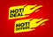 Hot deal and Hot offers fire labels.