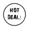 Hot deal stamp on white