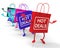 Hot Deals Bags Represent Shopping Discounts and Bargains