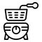 Hot deep fryer icon, outline style