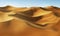 Hot Desert With Sands Dunes