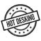 HOT DESKING text written on black vintage round stamp