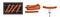 Hot dog grill Vector realistic. Banner tasty menu brochure template hot sausages. 3d illustration foods