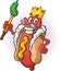 Hot Dog King Cartoon Character