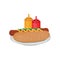 hot dog with sauce bottles. Vector illustration decorative background design
