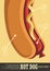 Hot dog simple conceptual poster design