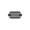 Hot dog vector icon