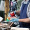 Hot Dog Vendor, Street Food.