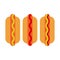 Hot dogs flat icon, vector sign, colorful pictogram isolated on white