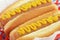 Hot dogs with mustard