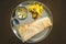 Hot Dosa with Coconut Chutney and Mashed Potato A South Indian Plate