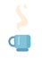 Hot drink in cup semi flat colour vector object