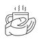 hot drink winter line icon vector illustration