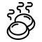 Hot dumplings icon outline vector. Steam cuisine cook