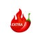 Hot extra level chilly spicy pepper level sticker