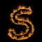 Hot fiery burning flame font