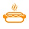 Hot fresh hotdog icon