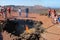 Hot gases in the earth. Timanfaya National Park, Lanzarote