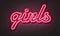 Hot girls neon sign