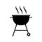Hot grill graphic black symbol