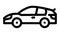 hot hatch car line icon animation