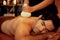 Hot herbal ball spa massage body treatment. Quiescent