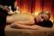 Hot herbal ball spa massage body treatment. Quiescent