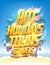 Hot holidays tours and travels vector design concept