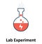 Hot Instrument In Beaker Isolated and Vector Icon for Technology