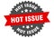 hot issue sign. hot issue round isolated ribbon label.