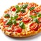 Hot Italian Pizza isolated on white