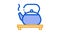 hot kettle on stand Icon Animation
