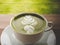 Hot latte matcha green tea
