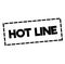 HOT LINE stamp on white