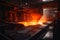 Hot liquid iron in the steel industry created with generative AI technology