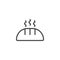 Hot loaf bread outline icon