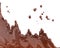 Hot melted milk chocolate sauce or syrup, pouring chocolate wave or flow splash, cocoa drink or cream, abstract dessert background