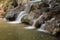 Hot mineral waterfall at Krabi Thailand