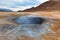 Hot Mud Pots in the Geothermal Area Hverir, Iceland