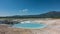 Hot natural springs flow into an amazing turquoise lake.