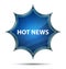 Hot News magical glassy sunburst blue button