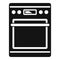 Hot oven icon simple vector. Electric convection stove