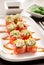 HOT PHILADELPHIA MAKI sushi rolls with salmon