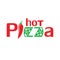 Hot pizza lettering with chilli pepper