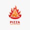 Hot pizza logo design