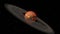 Hot planet with asteroid rings
